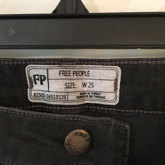 FREE PEOPLE dark gray straight leg ankle jean - Picture 3 of 3